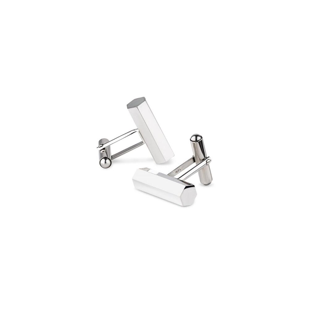 NEW MISSION ATELIER men's wingtip moderne cufflinks in silver